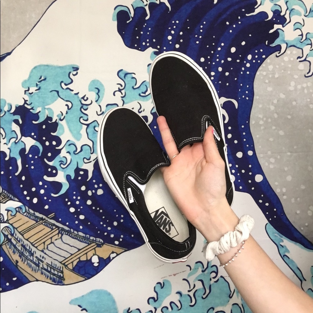 black slip on vans
